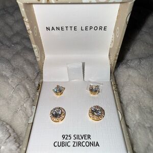 Nanette Lepore Gold and Silver Stud Earrings